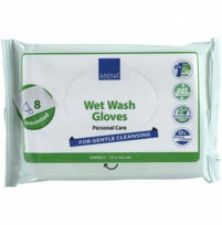 Slika Abena vlažne rokavice za umivanje neodišavljene 14,5 x 23 cm, 8 rokavic