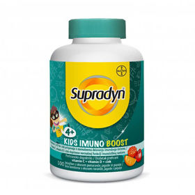 Slika Supradyn Kids Imuno Boost želejčki z okusom pomaranče, jagode in papaje, 100 želejčkov