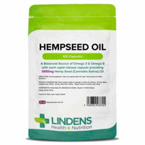 Slika Lindens olje konopljinih semen 1000 mg, 100 kapsul