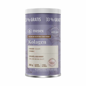 Slika Medex Kolagen z vitaminom C v prahu - akcijsko pakiranje, 200 g