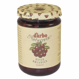 Slika D’arbo Naturrein brusnični kompot, 400 g