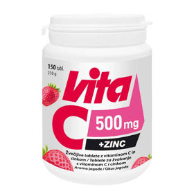 Slika Vitabalans Vita C 500 mg + Zinc, 150 žvečljivih tablet