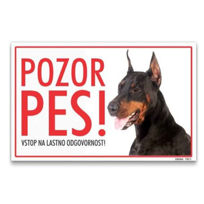 Slika Pasja tablica z napisom - Pozor pes, 1 tablica