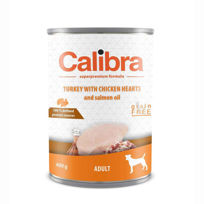 Slika Calibra konzerva za pse - puran in piščančji srčki, 400 g