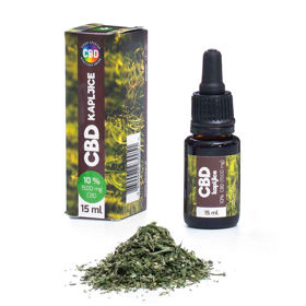 Slika EkoKor CBD kapljice 10% (1500 mg CBD) XL, 15 mL + darilo: EKO konopljin čaj 10 g