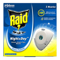 Slika Raid night & day vložek za aparat namenjen odstranjevanju navadnih in tigrastih komarjev, 1 vložek