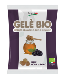 Slika PropolIt BIO žele bonboni - med in robida, 120 g