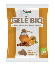 Slika PropolIt BIO žele bonboni - med, pomaranča in cimet, 120 g