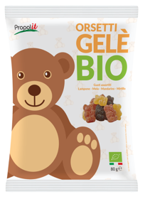 Slika PropolIt BIO MEDVEDKI žele bonboni z okusom propolisa in medu, vrečka 80 g
