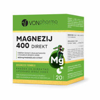 Slika VONpharma magnezij 400 DIREKT v prahu, 20 vrečk
