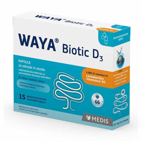 Slika WAYA Biotic D3 prehransko dopolnilo, 15 KAPSUL