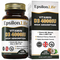 Epsilon Life Vitamin, D3 4000 IU