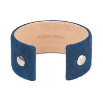 Slika Energetix usnjena obročasta magnetna zapestnica v širokem dizajnu, modra ali siva, 1 zapestnica