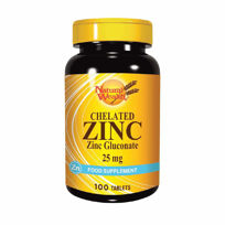 Natural Wealth kelirani cink 25 mg