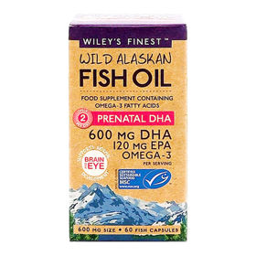 Wiley's Finest Prenatal DHA, divje aljaško ribje olje