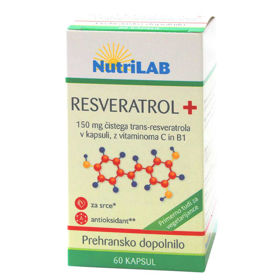 Slika Nutrilab Resveratrol Plus, 60 kapsul