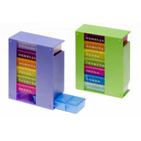 Slika Dozator za shranjevanje tablet/zdravil - tedenski - 7x4 prekatni (Prolat), 1 set