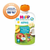 HiPP Hippis sadni žepek z jabolkom, banano, mangom, kokosovim mlekom in ovsenimi kosmiči