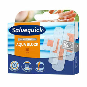 Salvequick Aqua Block, vodoodporni obliži za rane v 4 velikostih