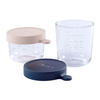 Béaba set 2 steklenih posodic