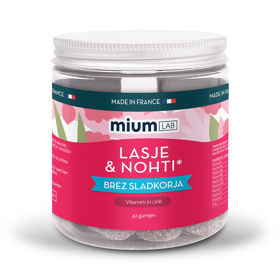 Mium Lab Lasje in Nohti gumiji brez sladkorja