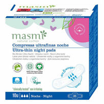 Slika Masmi nočni bombažni vložki ultra tanki, 10 vložkov