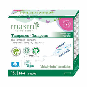 Slika Masmi Super tamponi iz bombaža, 18 tamponov