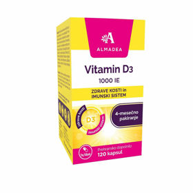 Slika Almadea Vitamin D3 1000 I.E, 120 kapsul