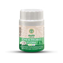 Slika EkolifeNatura Chew PROBIO FLORA (Saccharomyces Boulardii), 30 žečljivih tablet