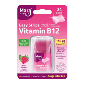 Slika Mara Expert vitamin B12 lističi za na jezik - malina in meta, 24 lističev