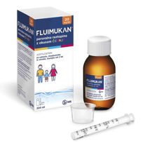 Slika Fluimukan 20 mg/ml peroralna raztopina (sirup) z okusom češnje, 200 mL